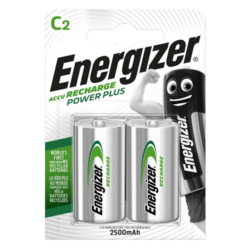 Rechargeable Nimh C 1.2 V power plus 2500 mah 2-blister