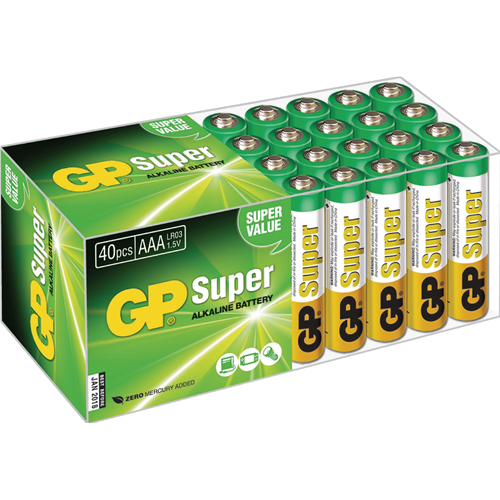 Batterie Alcaline AAA 1.5 V Super 40-Scatola
