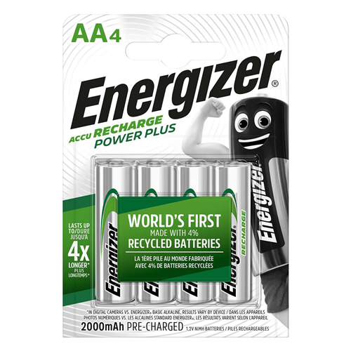 Rechargeable Nimh AA 1.2 V power plus 2000 mah 4-blister