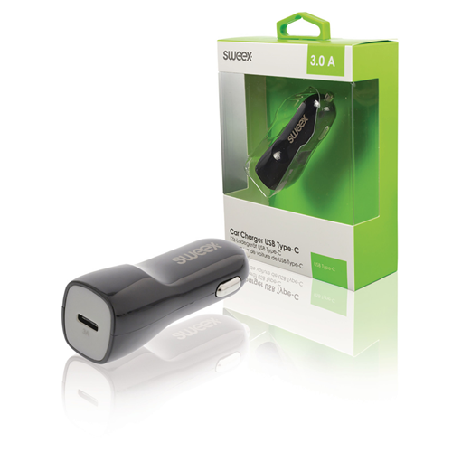 Cargador de automóvil de 1 salida de 3.0 en USB-C ™ Nero