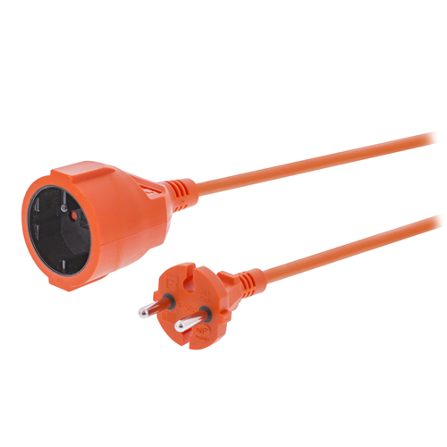 Puissance prolonge 10 m H05V-F 2x1,5 orange