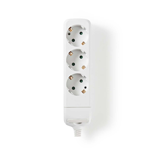 Extension multiple | Contact de protection | 3 façons | Blanc