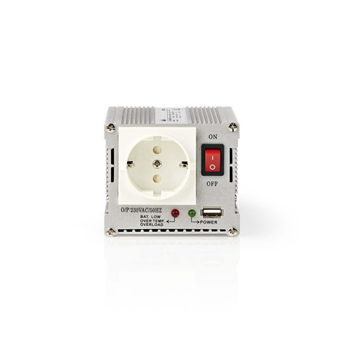 Sinuswelle mit Power -Wechselrichter | 12 V CC - 230 V CA | 300 w | 1x Schuko Socket/1x USB -Ausgang