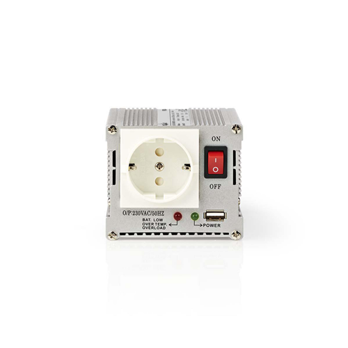 Onde sinusoïdale modifiée avec l'onduleur de puissance | 24 V CC - 230 V CA | 300 W | 1x socket schuko / 1x sortie USB