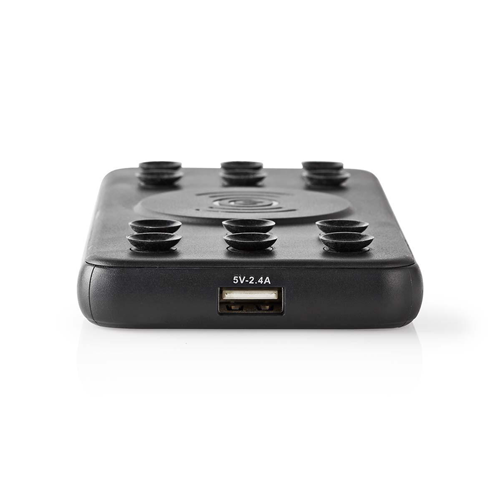 Powerbank with wireless charger | 5000 mAh | 1 x 2.4 a | 1x USB outputs | Black