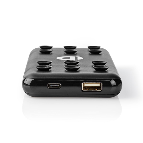 Powerbank con Caricabatteria Wireless | 10000 mAh | 2.4 A | Uscita USB | Nero