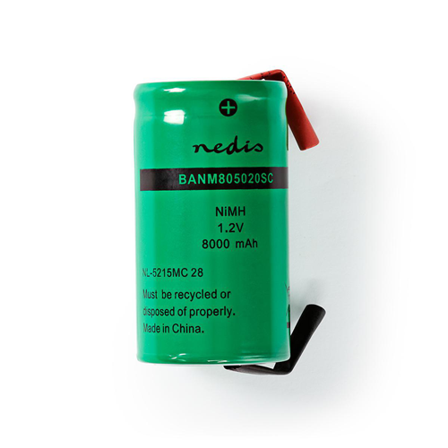 Batterie de nickel-hydroque de métal | 1.2 V | 8000 MAH | Connecteur de soudage