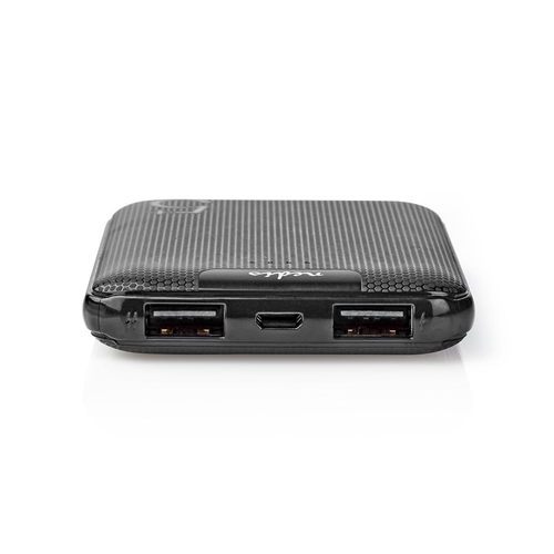 Powerbank | 5000 mAh | 2 USB-A 1,0 A | A | Micro USB Entrée | Noir
