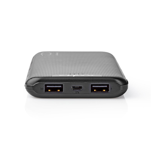 PowerBank | 10.000 mah | 3x Ausgang 3.0 / 2,1 / 1,0 A | USB-C ™ / Micro USB-Eingang | Schwarz