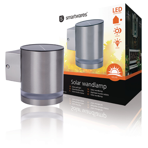 Silver led wall wall light