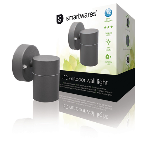 Luce LED da Parete Esterna 3 W 230 lm Grigio scuro