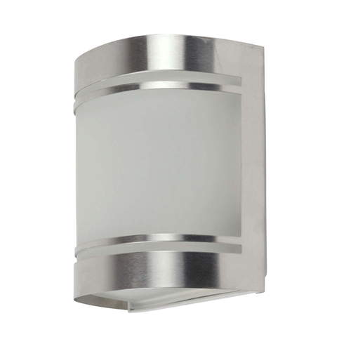 LED -Licht aus silbernen Außenwand