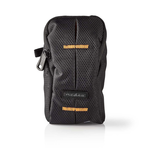 Camera bag | 100 x 60 x 30 mm | 1 internal pocket | Black/orange