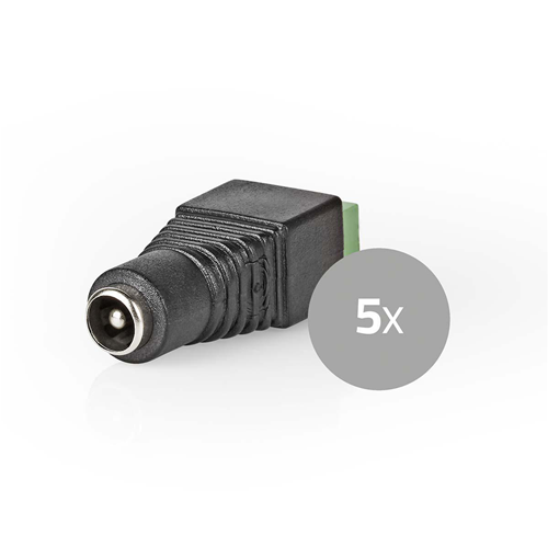 Connettore di Sicurezza CCTV | 5x | 2 Fili - Maschio CC | 5,5 x 2,1 mm