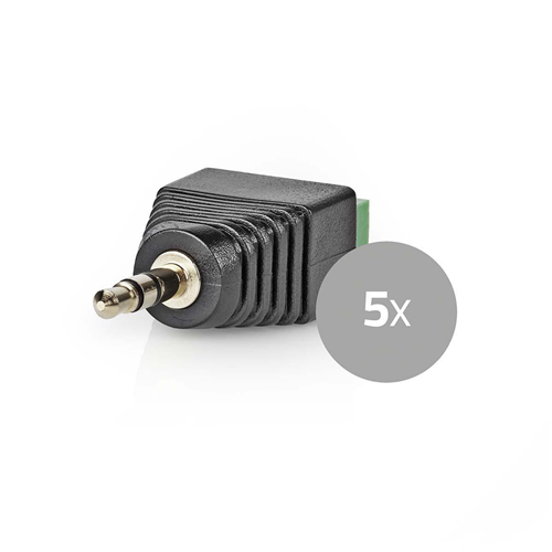 Connettore di Sicurezza CCTV | 5x | 3 Fili - Maschio da 3,5 mm