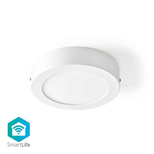 Smart Wi-Fi Deckenlampe | Runde Form | Durchmesser 17 cm | Heißes und kaltes weißes Licht | 800 lm | 12 W | Dünnes Design | Aluminium