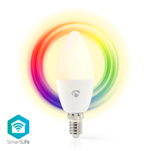 Lampadina LED smart Wi-Fi | Colore pieno e bianco caldo | E14