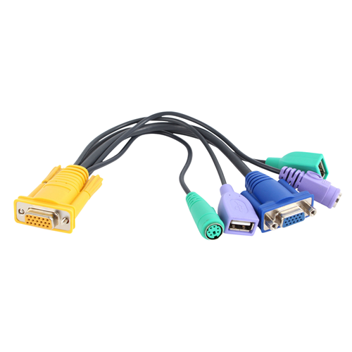 KVM Cavo VGA Femmina / 2x A Femmina / 2x PS/2 Femmina - Aten SPHD15-Y 10 cm