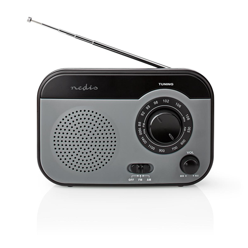Radio FM/AM | 1,8 W | Maniglia da Trasporto | Grigio/Nero