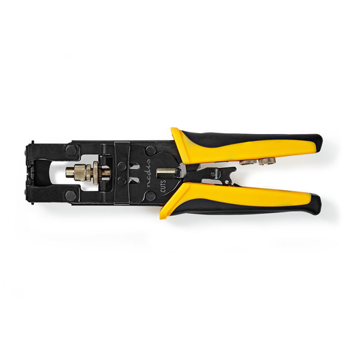 Herramienta de compresión | Conectores BNC, RCA y F RG58, RG59, RG6 | Mango suave | Acero templado