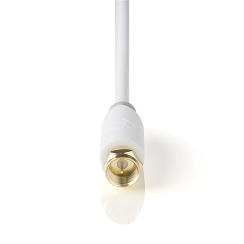 Cable de parábola de antena y satélite | Macho f-maschio f | 10.0 m | Blanco