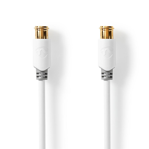 Antenna and satellite parable cable | Male F Quick-Maschio F Quick | 2.0 m | White