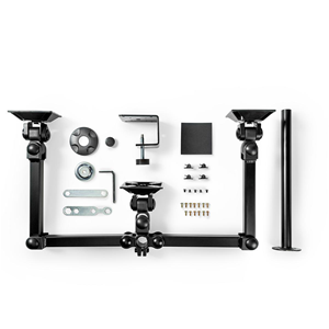 Ergonomic monitor support | Triple monitor arm | Omnidioirectional | Black