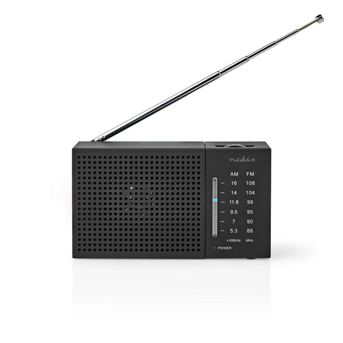 Radio FM/AM | 1.5 W | Formato de bolsillo | Negro