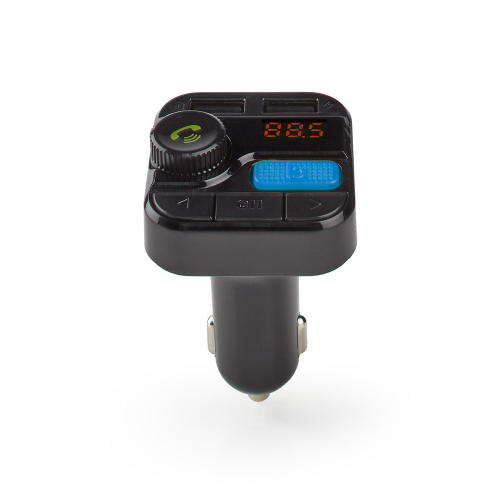 Transmisor FM para coche | Bluetooth® | Bass Boost | Ranura para tarjeta microSD | Llame al altavoz | Control vocal | 2 USB