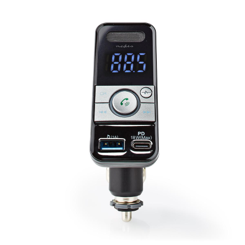 FM transmitter for car | Bluetooth® | Professional microphone | Noise cancellation | MicroSD card slot | Call in speakerphone | Vocal control | USB Type-C ™ PD 18 W/USB