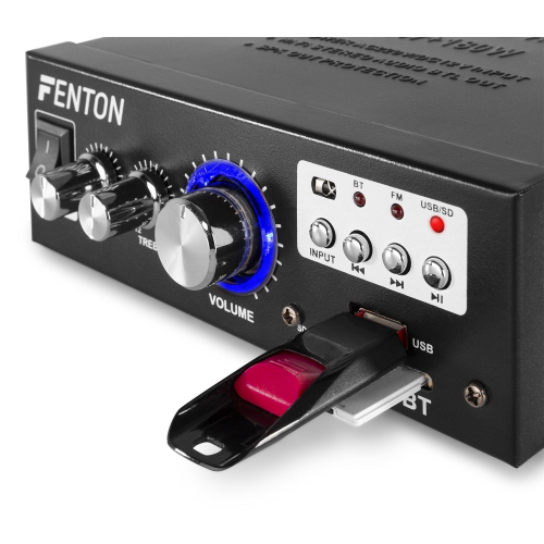 Amplificador estéreo de 80W con mp3 bluetooth y control remoto