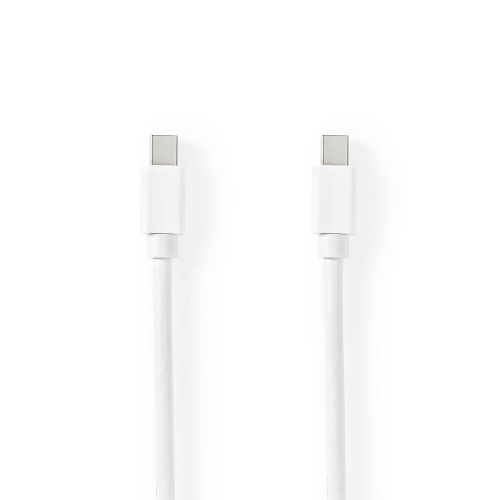 Cable Mini Displayport - Mini Displayport | Mini Displayport masculino - mini exhibido masculino | 2.0 m | Blanco