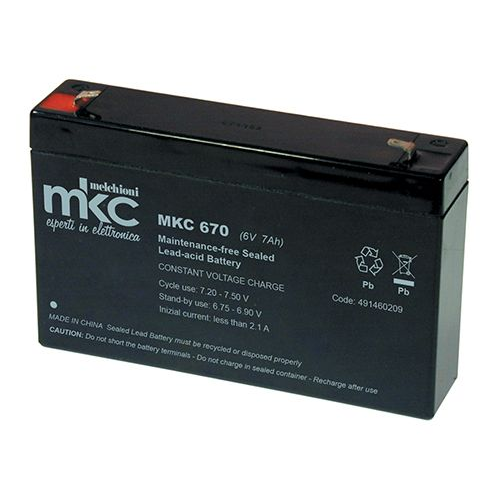 Batterie de plomb 6v 7 ah mkc
