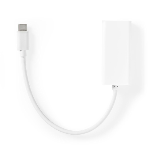 USB-C ™ Nedis-Adapterkabel | Männliche Typ-C ™ -RJ45 FEMALE | 1 gbit | 0,2 m | Weiß