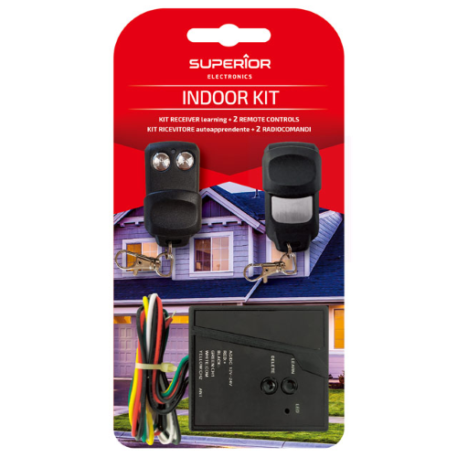Kit de recepción universal de 433MHz por interior con 2 controles remotos superiores