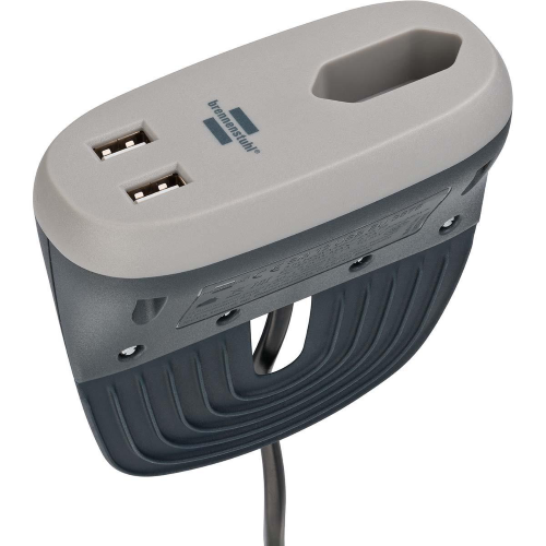 Desktop -Power extension 3.00 m Gray - overpilling protection