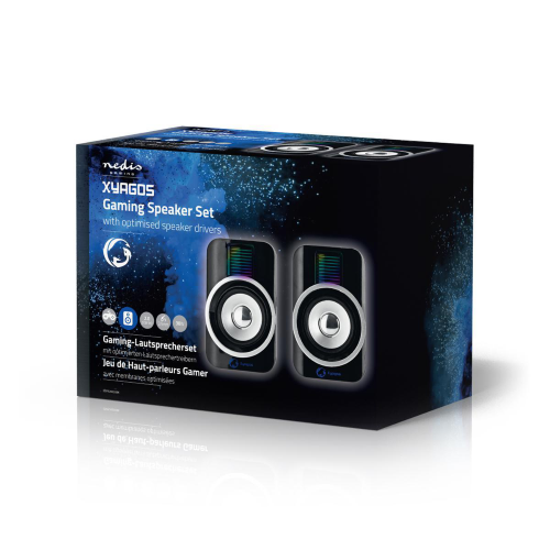 Altavoces del juego | 2.0 | RGB | Fuente de alimentación USB | Conector de 3.5 mm | RMS 10W