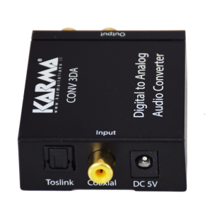 Convertisseurs audio numériques | Monirectionnel | Digital RCA femelle + toslink femelle | 2 femelles RCA (stéréo) karma