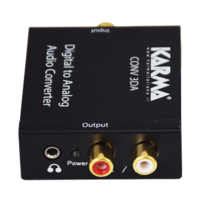 Convertisseurs audio numériques | Monirectionnel | Digital RCA femelle + toslink femelle | 2 femelles RCA (stéréo) karma