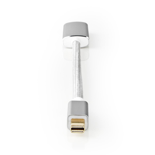 Mini Displayport cable | Displayport 1.2 | Men's Mini Displayport | HDMI ™ output | 21.6 Gbps | Gold plated | 0.20 m | Round | BREAKING | Silver | Pack with window