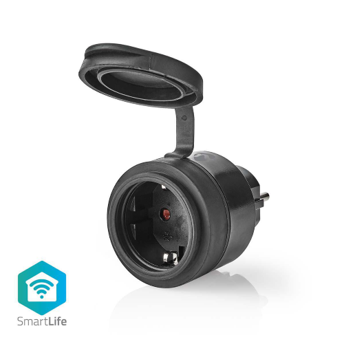 SmartLife wall socket | IP44 | 3680 W | German plug / type F (EEC 7/7) | -20 - 50 ° C | Android ™ & iOS | Wi-Fi | Black