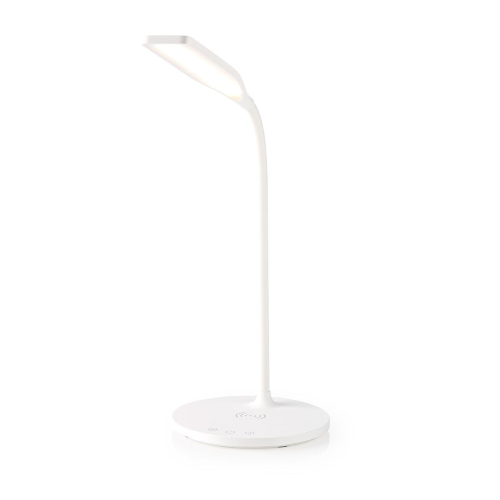 Lámpara LED con cargador inalámbrico | Interruptor de encendido/apagado y atenuación | Qi | 10 W | Blanco frío, cálido y natural | 2700-6500 K | Blanco