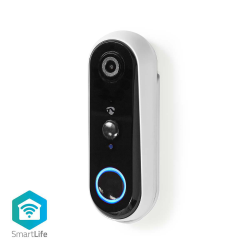 SmartLife video intercom | Wi-Fi | Battery power supply | Android ™ & iOS | HD 720p | Cloud / microSD | IP54 | With movement sensor | Night vision | White black