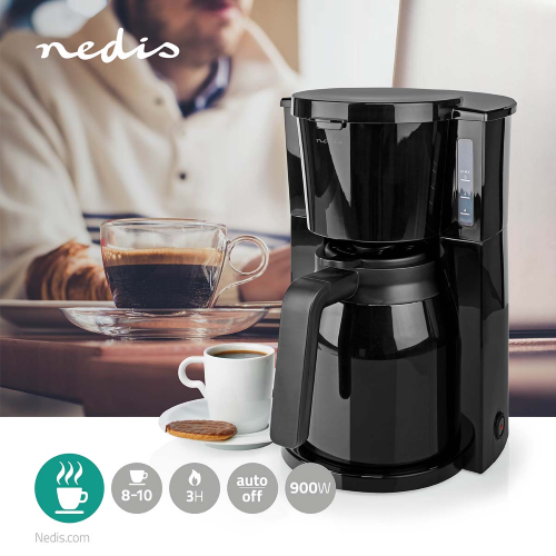 Macchina per caffè | Capacità massima: 1.0 l | 8 | Funzionalità Mantieni caldo | Funzione orologio | Nero