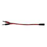 Audio cable cap | 3.5 mm female - 2x 3.5 mm male | 0.2 m | red