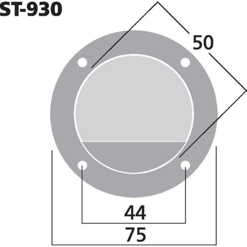 Round tray with 2 spring clamps (50mm hole)