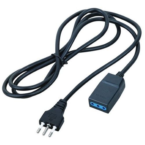 Extensión eléctrica lineal con enchufe y enchufe de seguridad 2p+T10A Negro 5MT