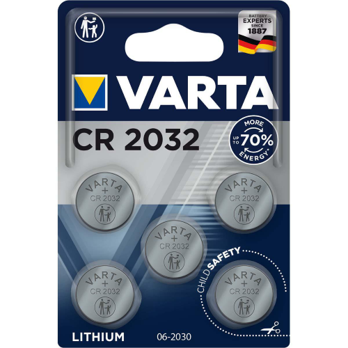 Bouton lithium CR2032 Carte à 5-blister