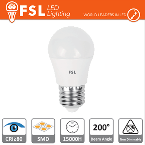 Mini LED sphere light bulb 220-240V 5.5W 460LM 4000k E27