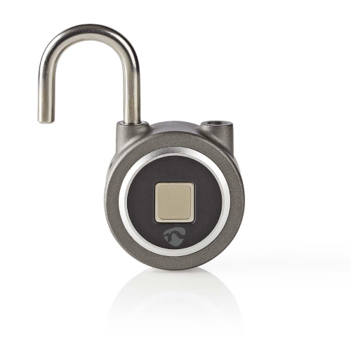 Cadenas Bluetooth | Bluetooth® / empreinte digitale | Rechargeable | Alimentation de la batterie | Acier inoxydable | Gris